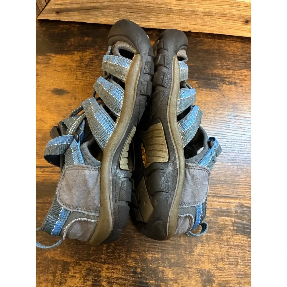 KEEN Kids Newport H2 Waterproof Hiking Sandals Blue Gray Outdoor Shoes